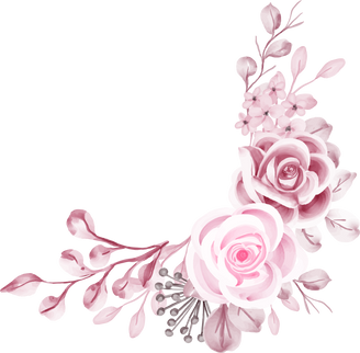 flower arrangement with rose light pink
